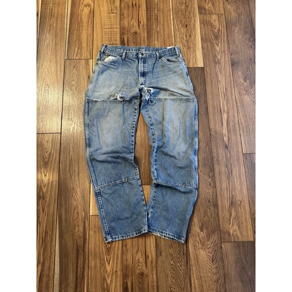 Vintage Dickies Double Knee Carpenter Baggy Jeans Size 36x34 Mens (SEE PICS!) - Picture 1 of 9